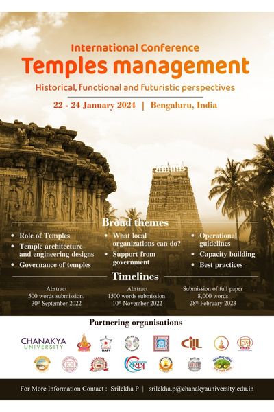 International Conference on Temples Management: Historical, Functional and Futuristic Perspectives