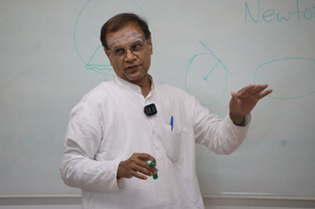 Prof. Yogananda sharing his observations on practical applications of Maths