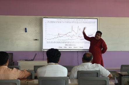 Dr. Saurav Sarmah sharing his work on China’s strategic foreign policy