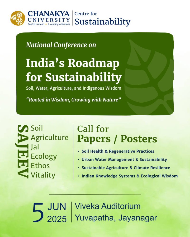 National Conference on “India’s Roadmap for Sustainability: Soil, Water, Agriculture, and Indigenous Wisdom”