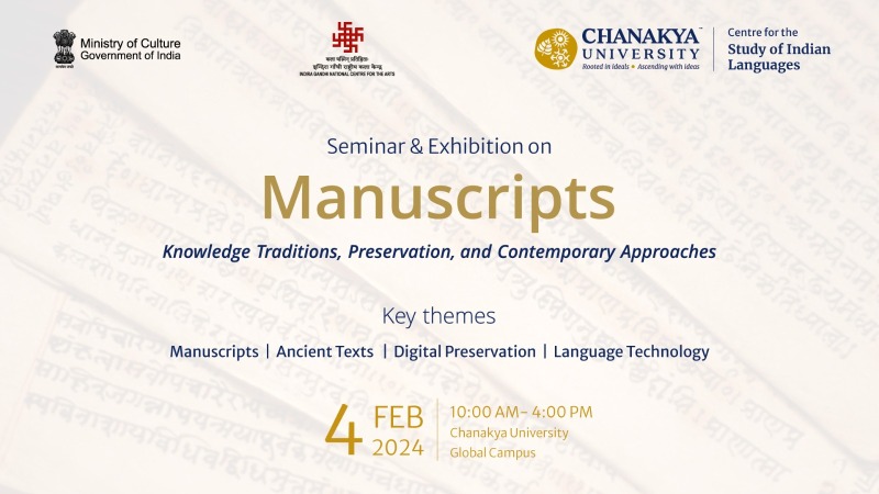 Seminar on Manuscripts: Knowledge Traditions, Preservation, and Contemporary Approaches [In-person]