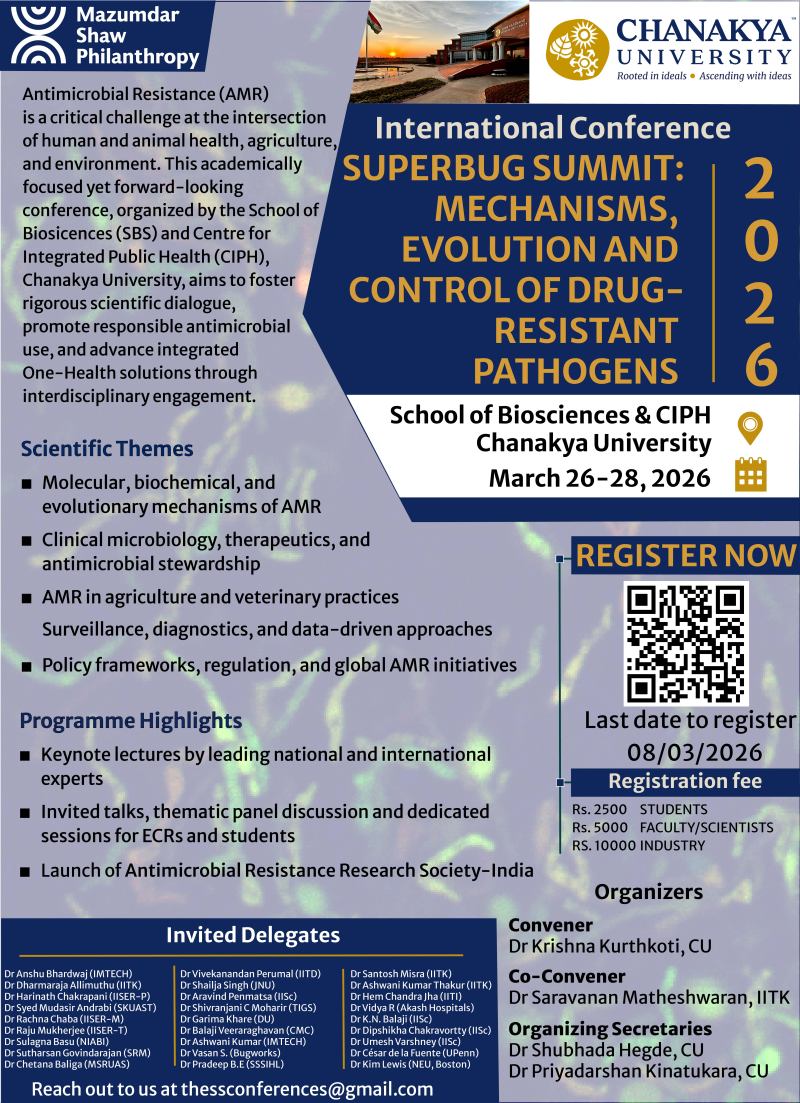 International Conference on Superbug Summit: Mechanisms, Evolution, and Control of Drug-Resistant Pathogens
