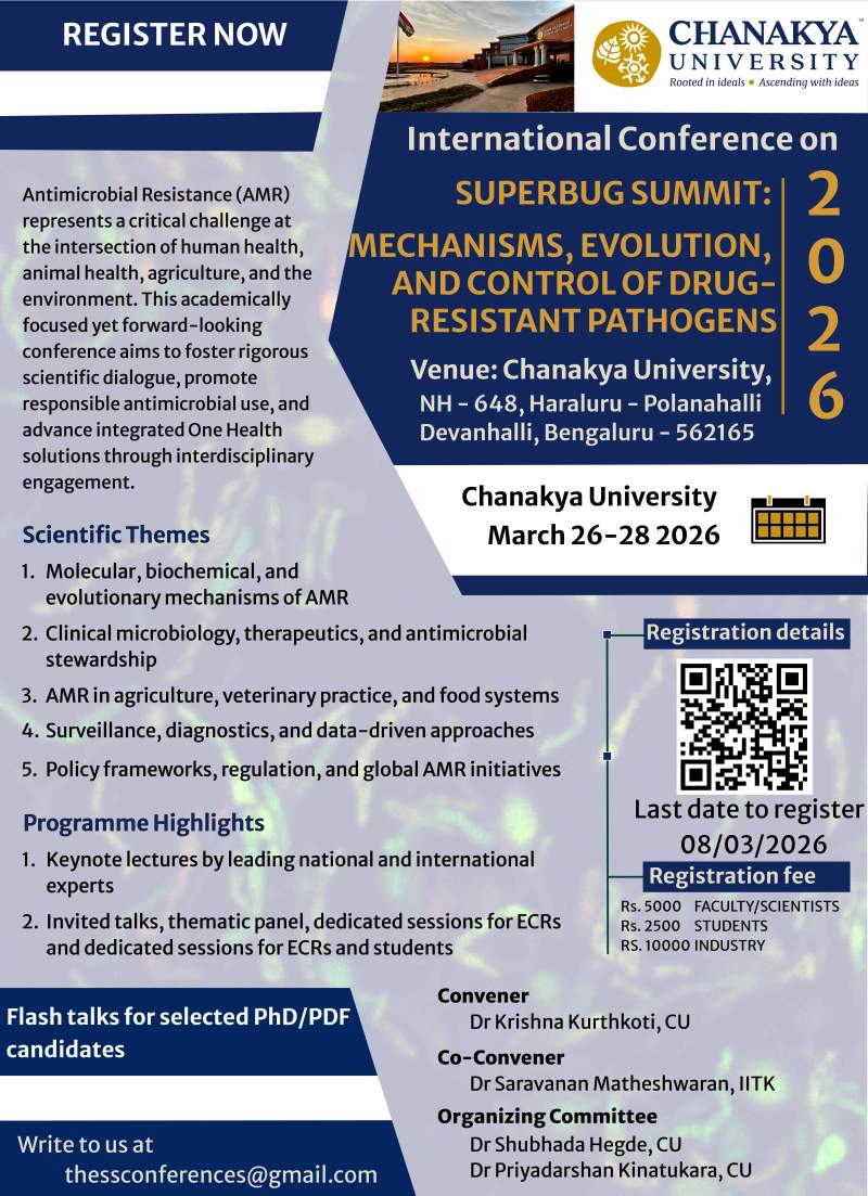 International Conference on Superbug Summit: Mechanisms, Evolution, and Control of Drug-Resistant Pathogens