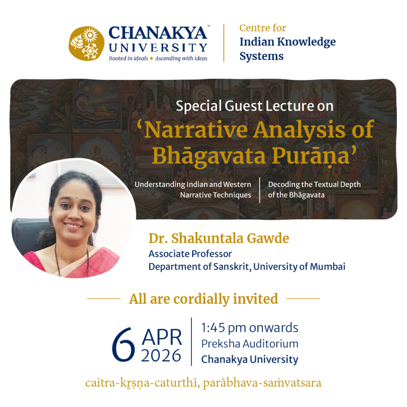 Special Guest Lecture on ‘Narrative Analysis of Bhāgavata Purāṇa’ by Dr. Shakuntala Gawde