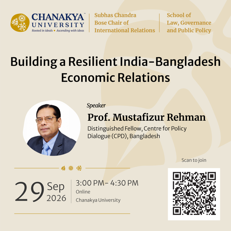 Bose Monthly Webinar - Building a Resilient India-Bangladesh Economic Relations